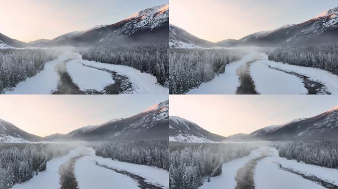 新疆旅游地-喀纳斯、禾木（冬季雪景）