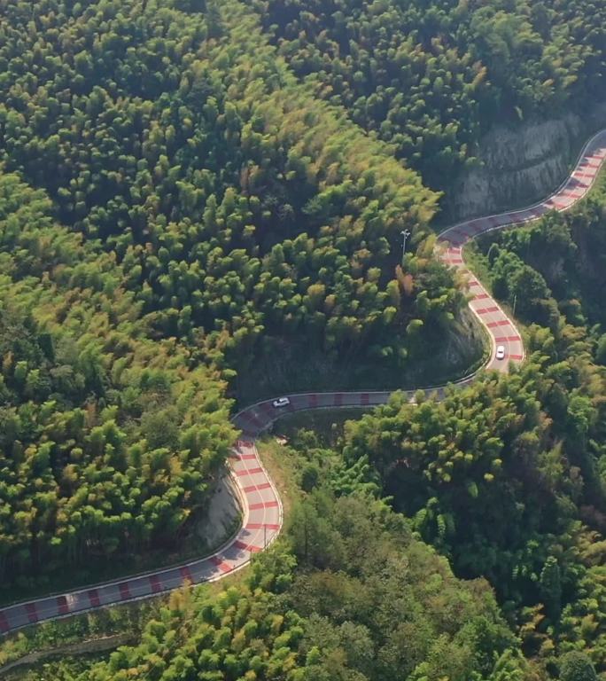 重庆茶山竹海公路旅行航拍自然风光