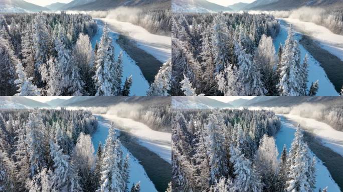 新疆旅游地-喀纳斯、禾木（冬季雪景）