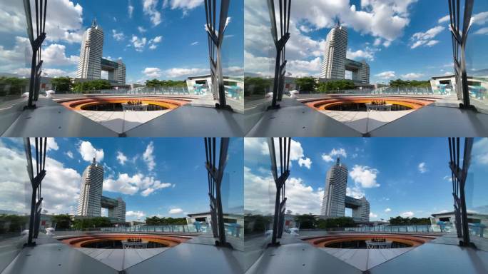 湖南广电大楼颜色4k视频素材