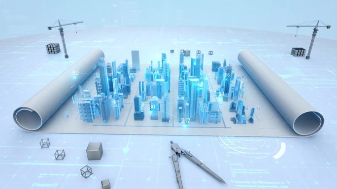 数字孪生城市建设图纸建筑规划设计视频
