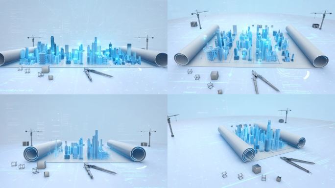 数字孪生城市建设图纸建筑规划设计视频