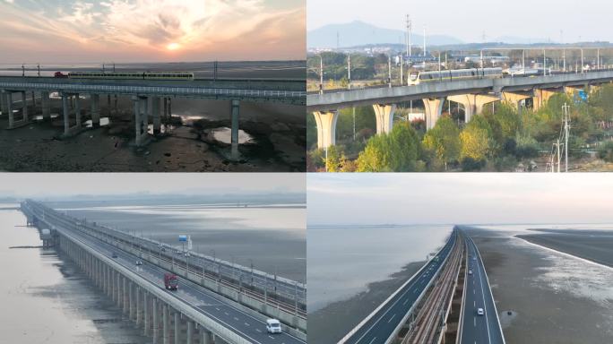 石臼湖特大桥 地铁  南京“天空之镜”