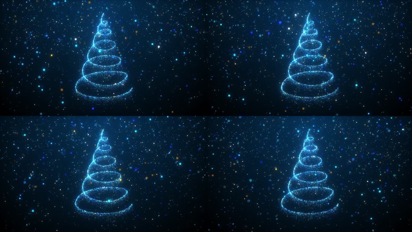 圣诞/雪花/粒子/流光/背景