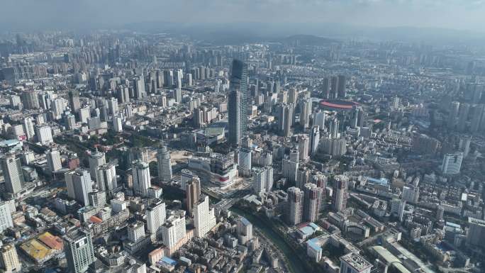 昆明城市建筑群航拍