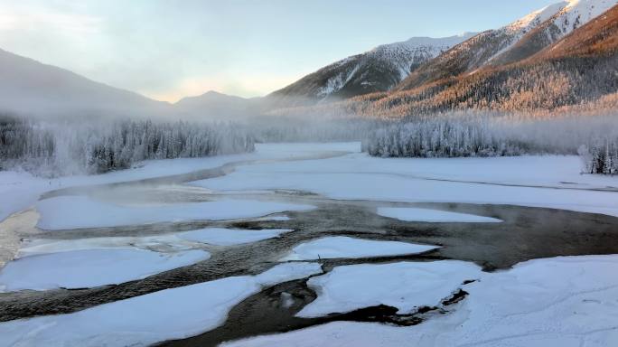 新疆旅游地-喀纳斯、禾木（北疆冬季雪景）