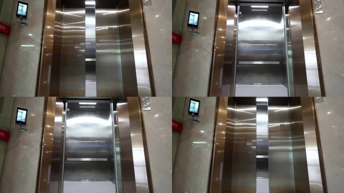 电梯-电梯打开电梯关上高端酒店的电梯电梯