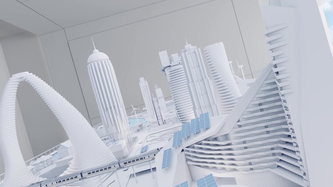 5G科技大数据建筑规划智慧城市虚拟沙盘