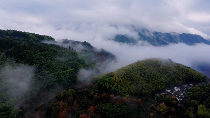 航拍塔川云海