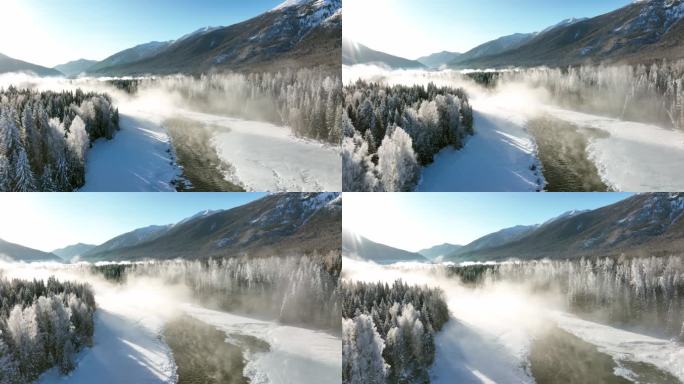 新疆旅游地-喀纳斯、禾木（冬季雪景）