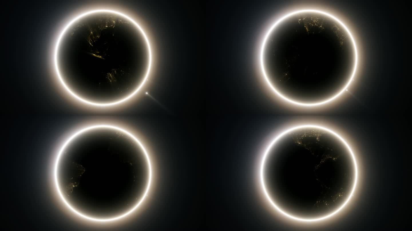 神秘发光体星球旋转转动视频素材