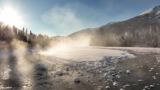 新疆旅游地-喀纳斯、禾木（冬季雪景）