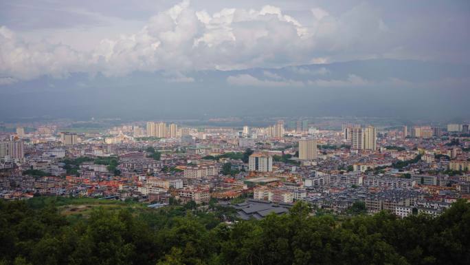 边陲小镇芒市全景