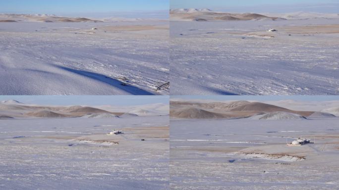 冬季草原蒙古包旅游