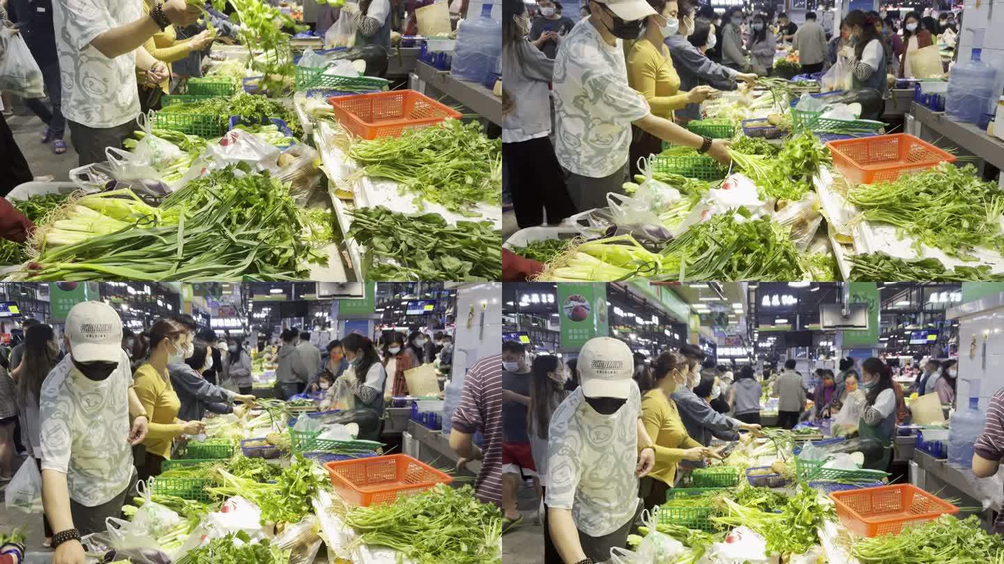 深圳疫情中的菜市场抢购