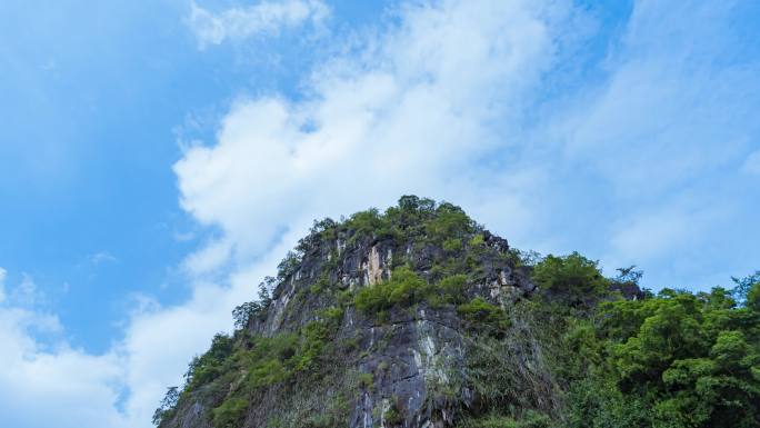 高山蓝天白云延时