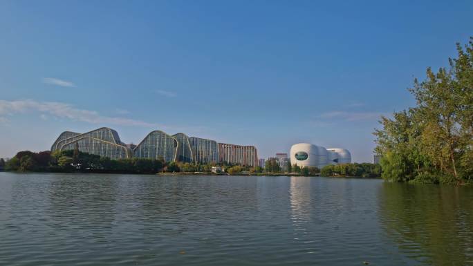最新4k多镜头航拍杭州滨江白马湖产业园