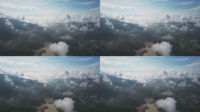 珠海高速立交云海空镜航拍4k
