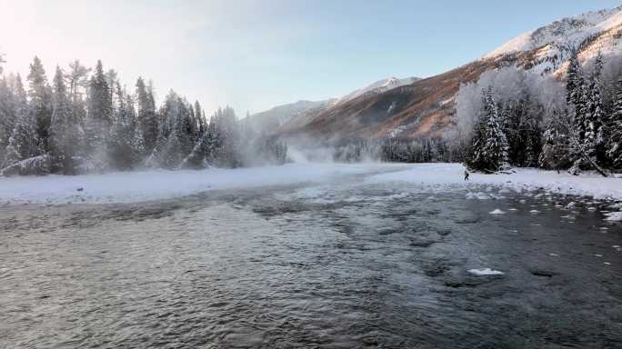 新疆旅游地-喀纳斯、禾木（冬季雪景）