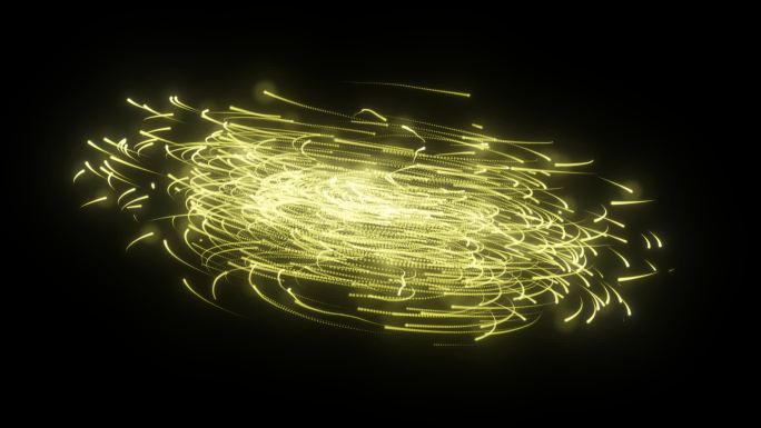 金色旋涡粒子透明