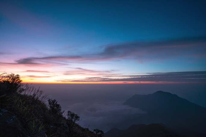 惠州莲花山日出云海朝霞延时