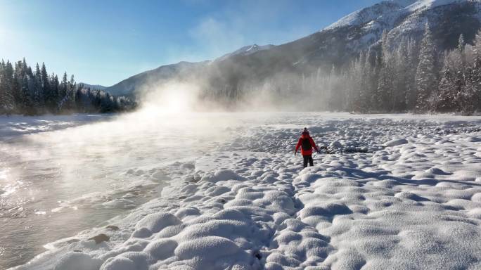 新疆旅游地-喀纳斯、禾木（冬季雪景）