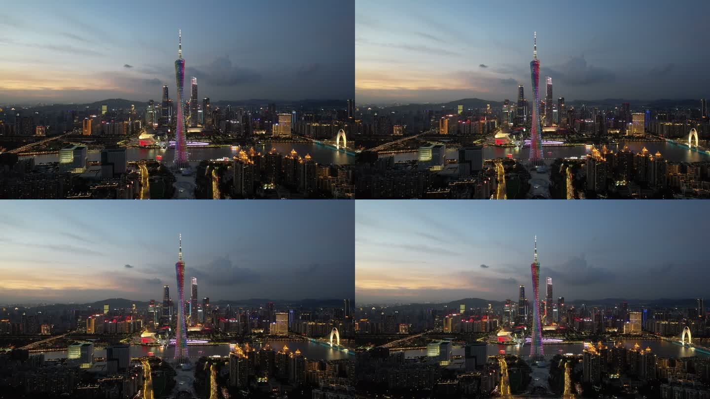 中国广州广州塔的放大视图