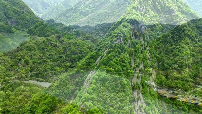 陕西秦岭翠华山龙脊梁航拍