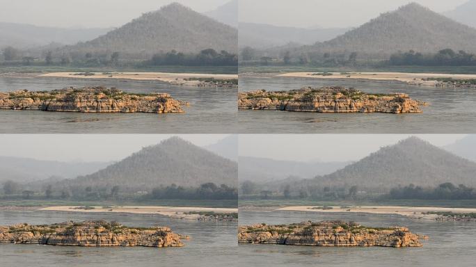 湄公河岩石河流