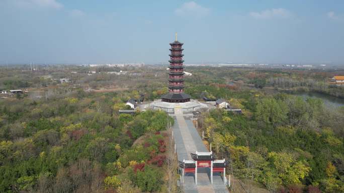 航拍三台山国家森林公园天和塔-HDR