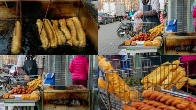 油条麻花街头早餐路边摊