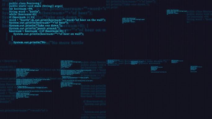 电脑代码大数据云计算黑客4K背景