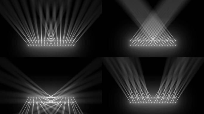 4K空中玫瑰双排射灯秀交叉白色激光秀