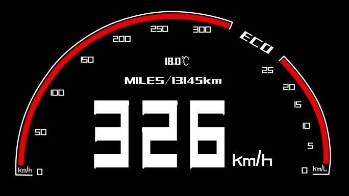 4K120帧汽车跑车速度仪表盘AE工程