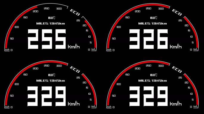 4K120帧汽车跑车速度仪表盘AE工程
