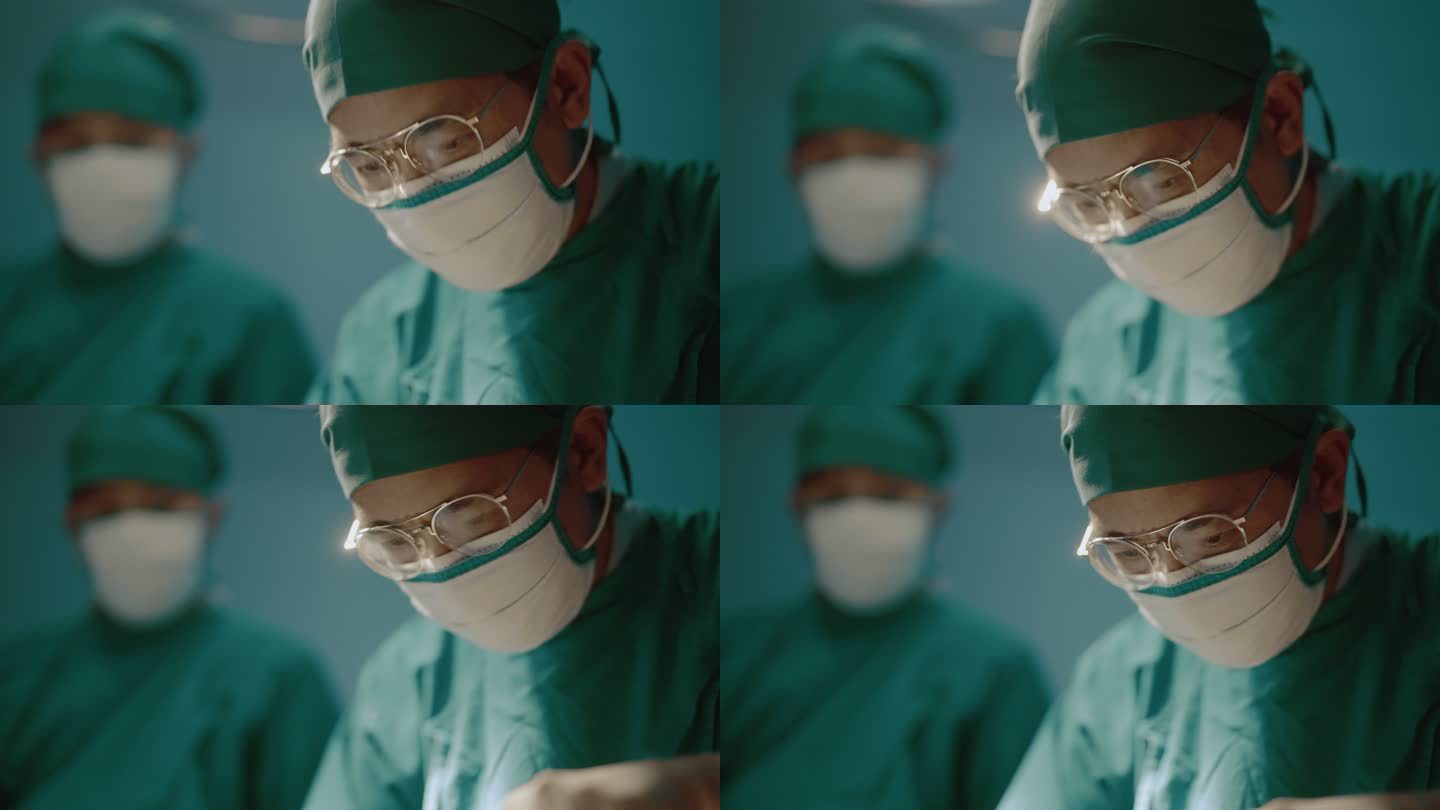 外科医生进行外科手术。