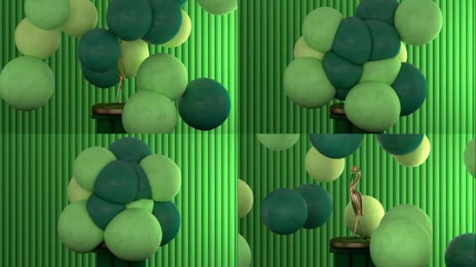 柔软的弹性球体碰撞动画3D渲染