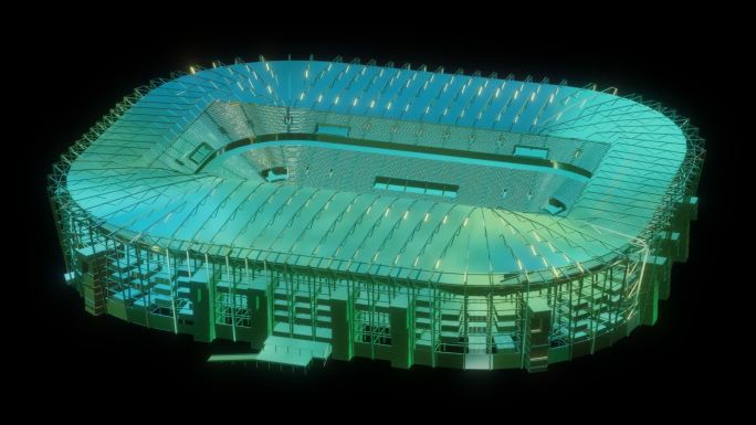 元宇宙卡塔尔世界杯体育场透明通道