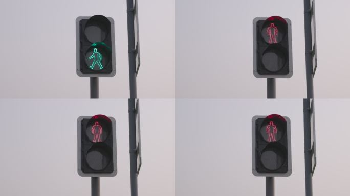 交通信号绿灯变红灯过程