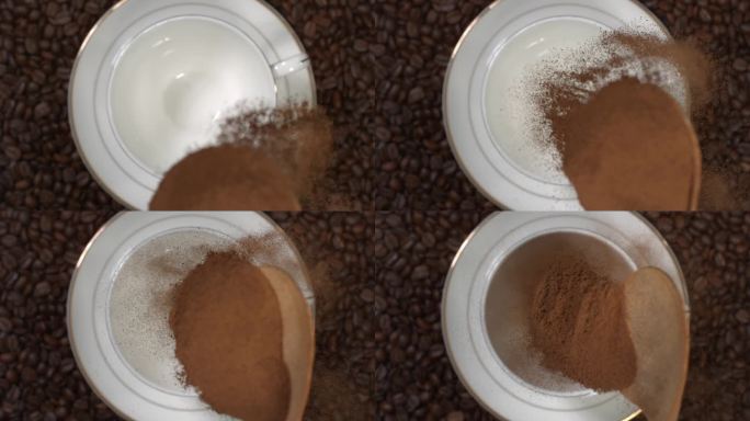 咖啡咖啡豆开咖啡粉冲咖啡