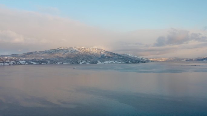 挪威秋末冬初的峡湾美景