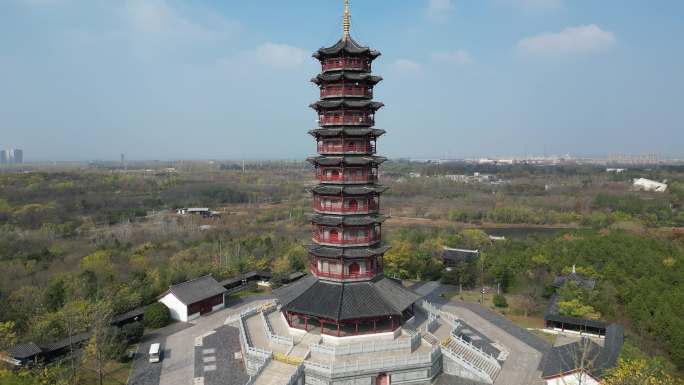 航拍三台山国家森林公园天和塔-HDR