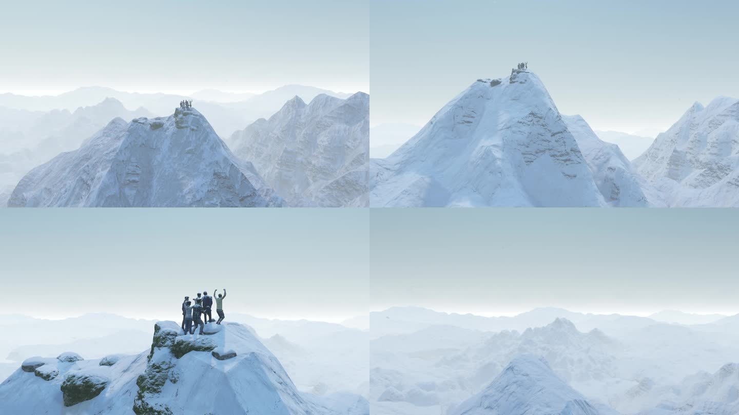 团队雪山登顶