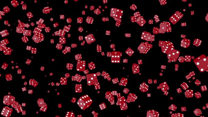 红色筛子骰子冲屏运动素材