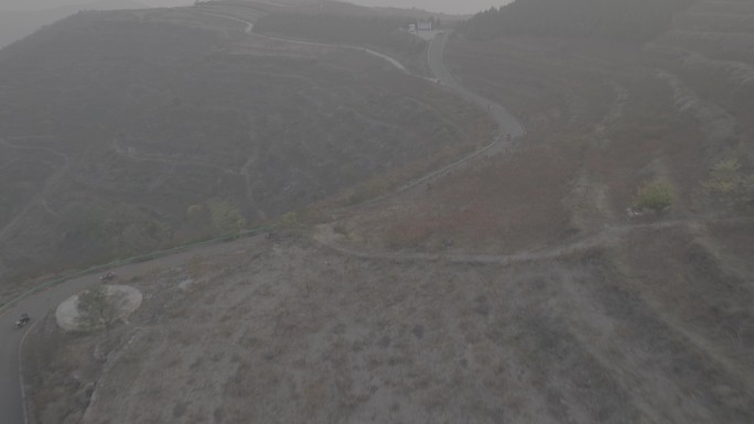 印第安摩托车跑山大场景航拍4K含未调色