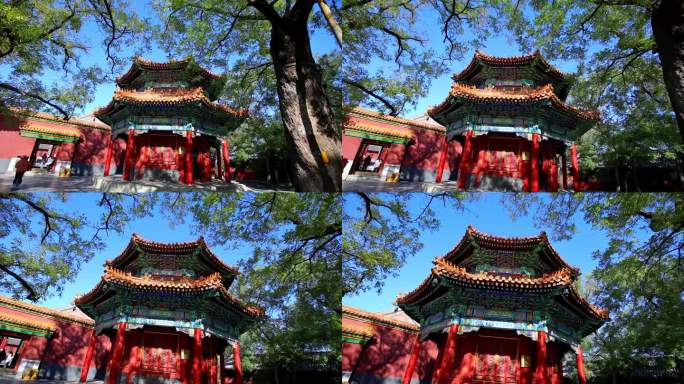 北京雍和宫钟楼视频素材