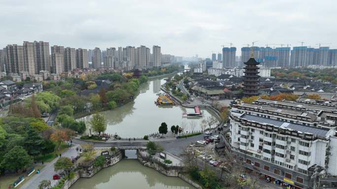 5K航拍淮安里运河风景区（御3哈苏色彩）