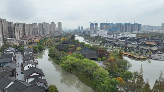 5K航拍淮安里运河风景区（御3哈苏色彩）