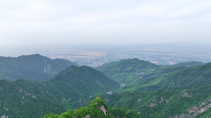 航拍秦岭翠华山龙脊梁