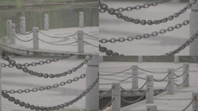 水边护栏和铁链+未调色